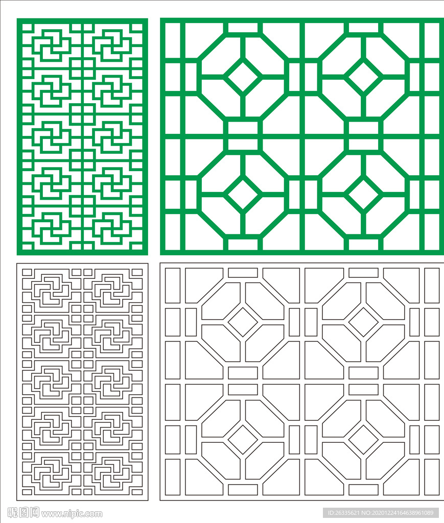 花格 格子 中式窗格 雕花