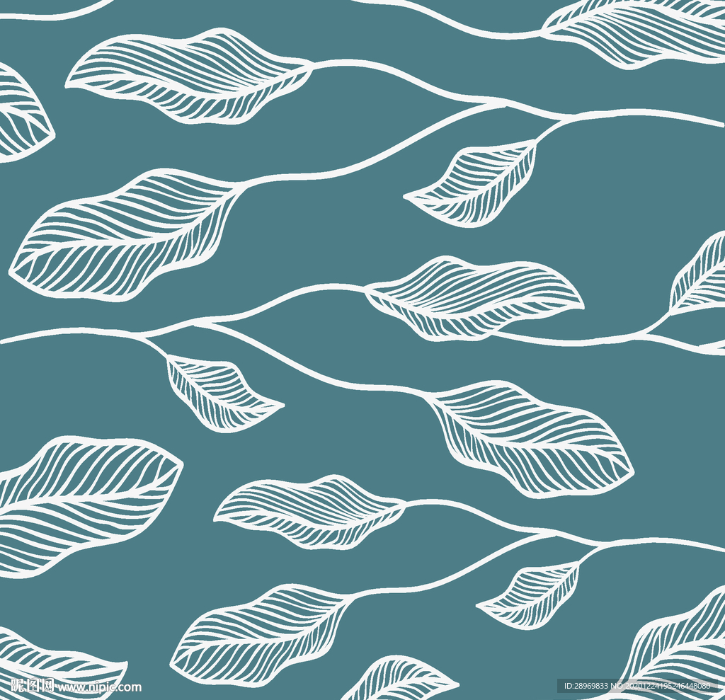 矢量花纹花瓣叶子