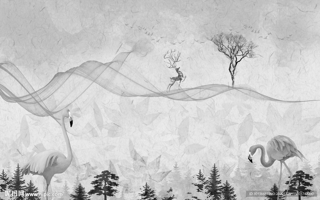 高清 灰色新装饰画 TIF分层