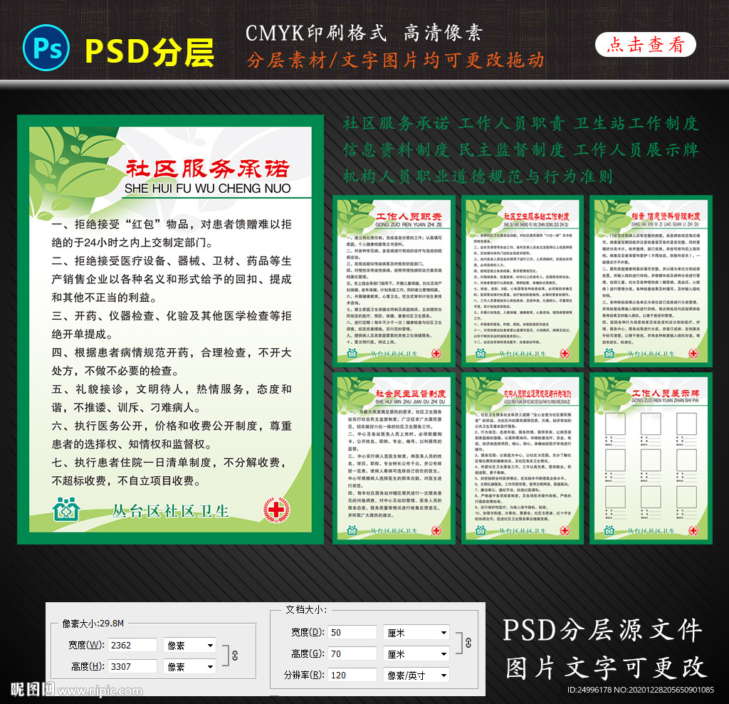 社区卫生院制度展板