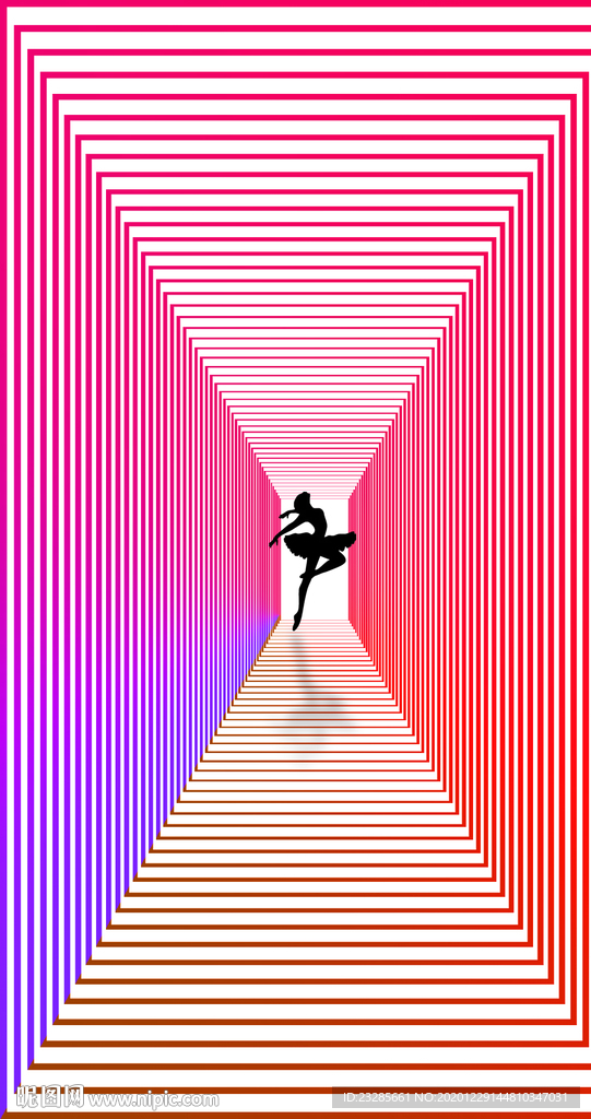 彩色渐变时空隧道渐变背景