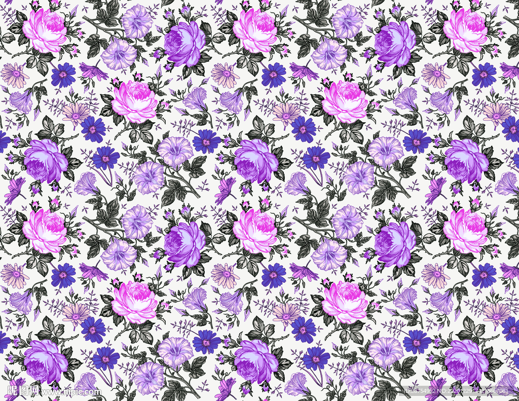 玫瑰花 碎花素材