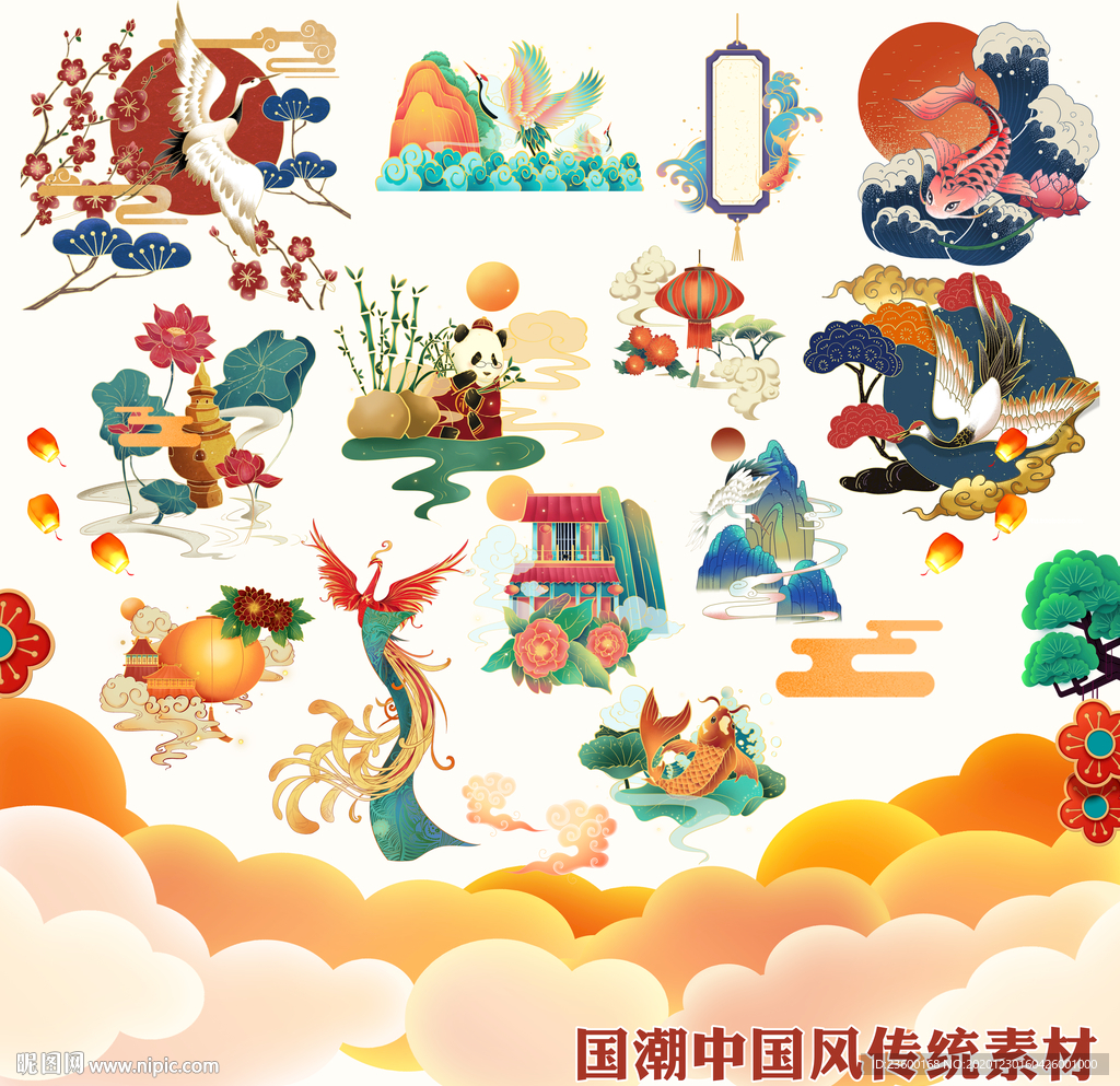 国潮中国风传统素材
