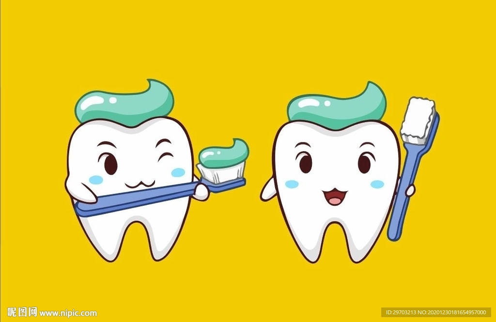 卡通牙齿