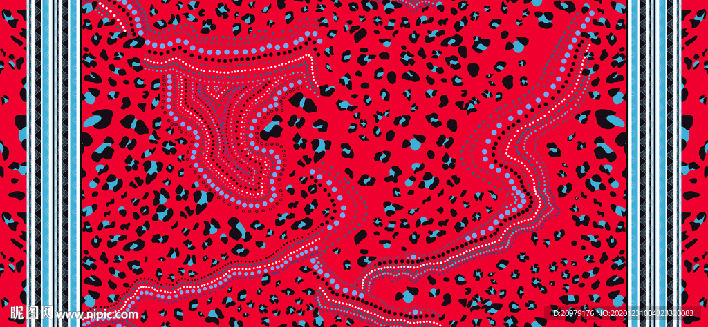 大牌 竖条 圆点 豹纹 定位花