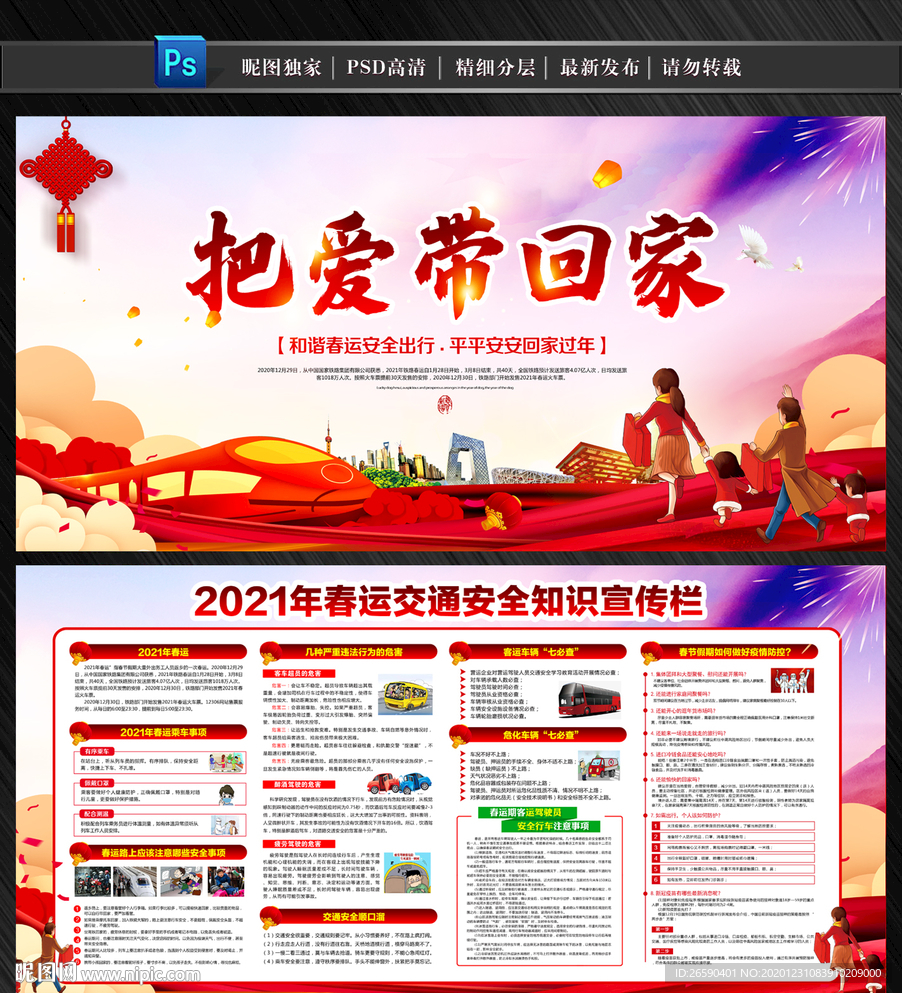 2021春运交通安全宣传栏