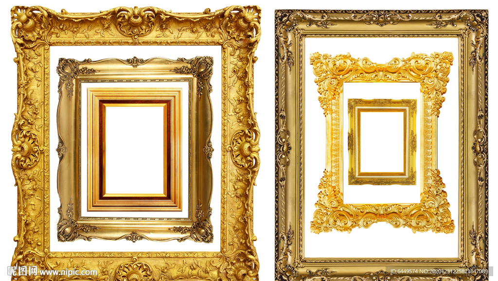 金色油画框素材