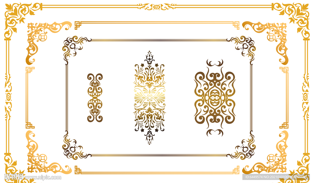 花边金框广告素材