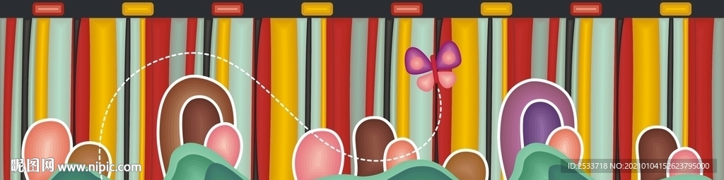 卡通缤纷墙纸背景