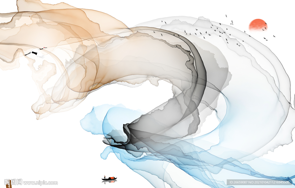 新中式创意水墨画