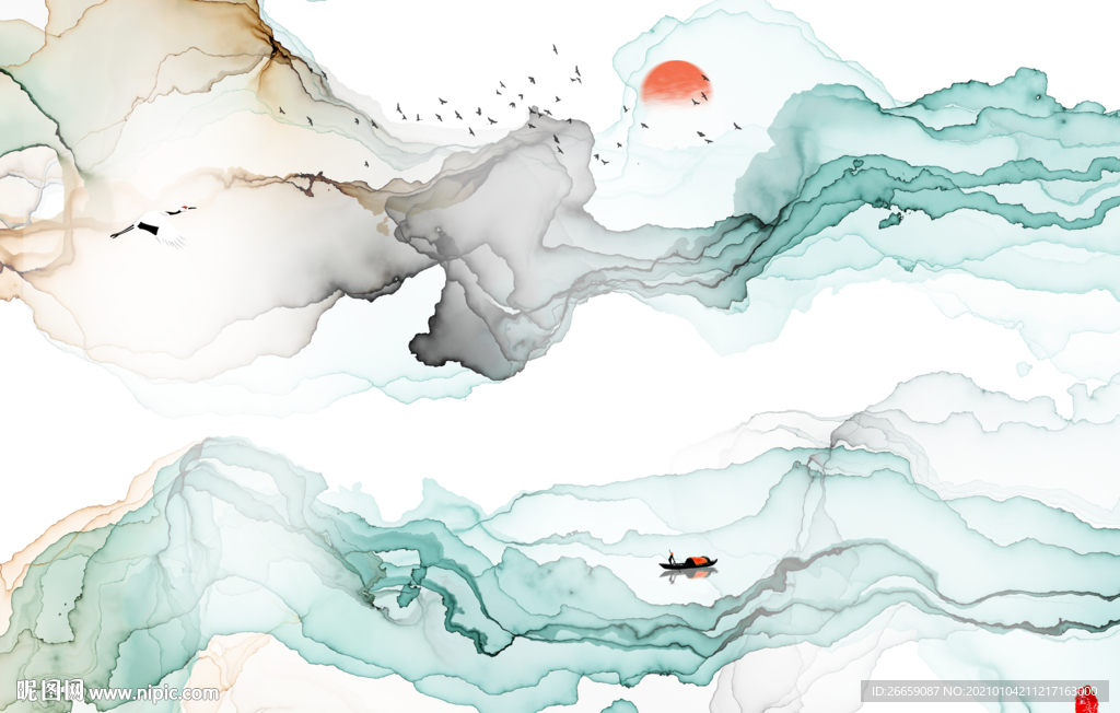 水墨山水画水墨山水画 意境山水