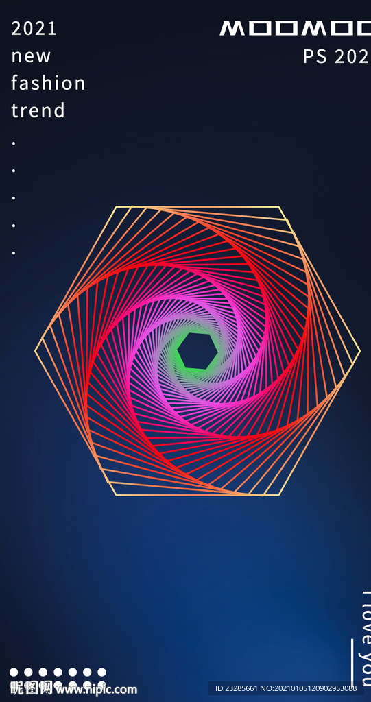 PS创意渐变图案图形海报