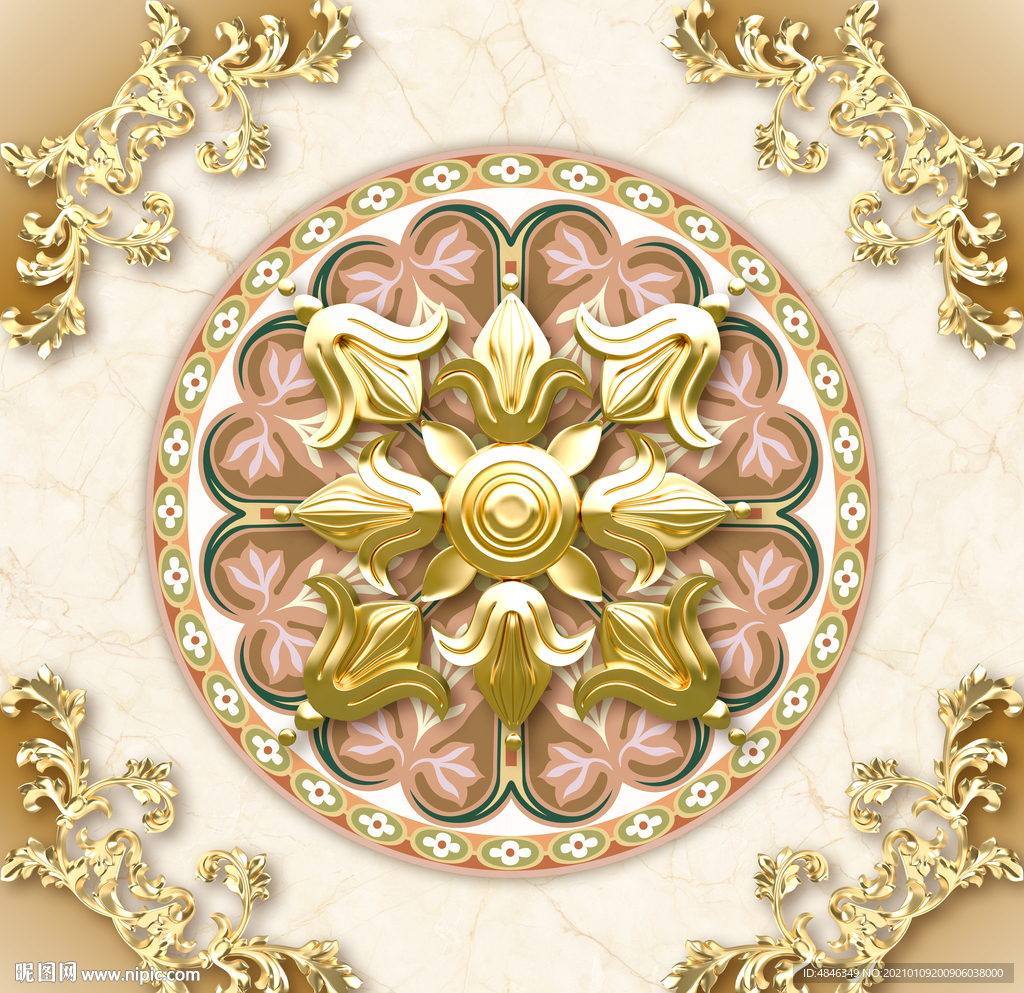 欧式大理石天顶吊顶壁画地板