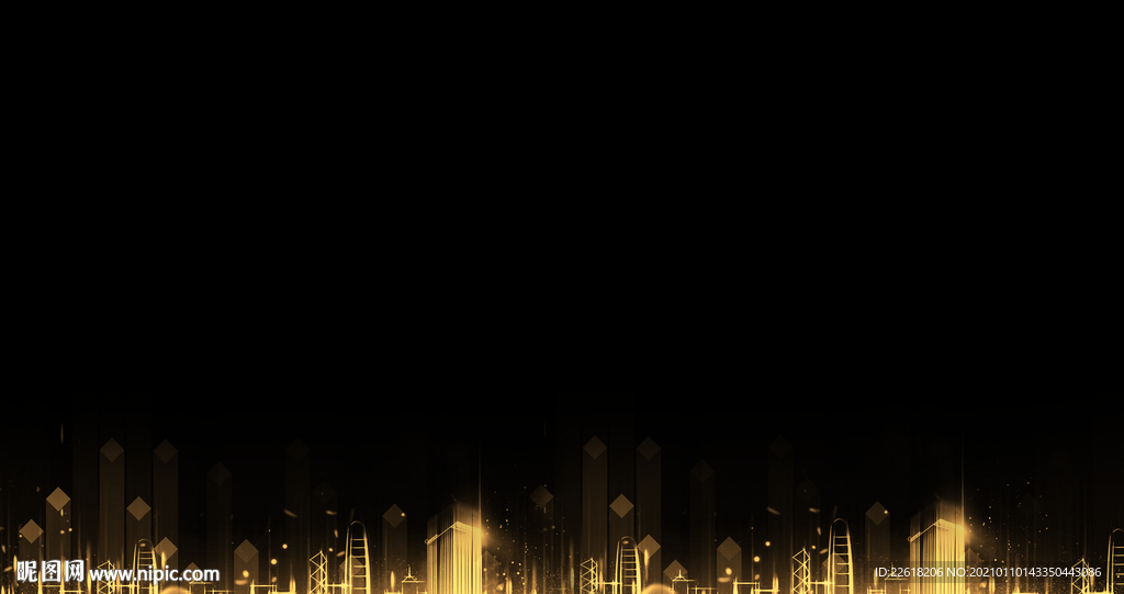 创意黑金大楼背景