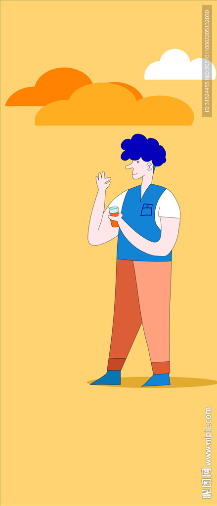 矢量人物插画图