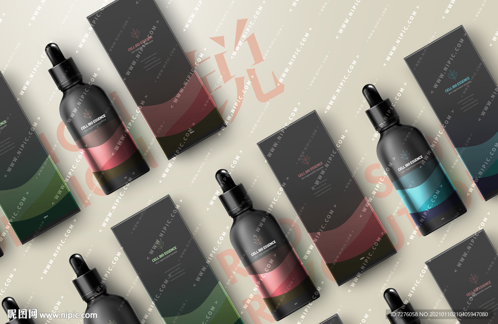 清新时尚效果样机广告陈列