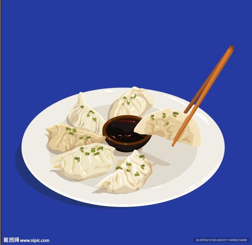 饺子插画
