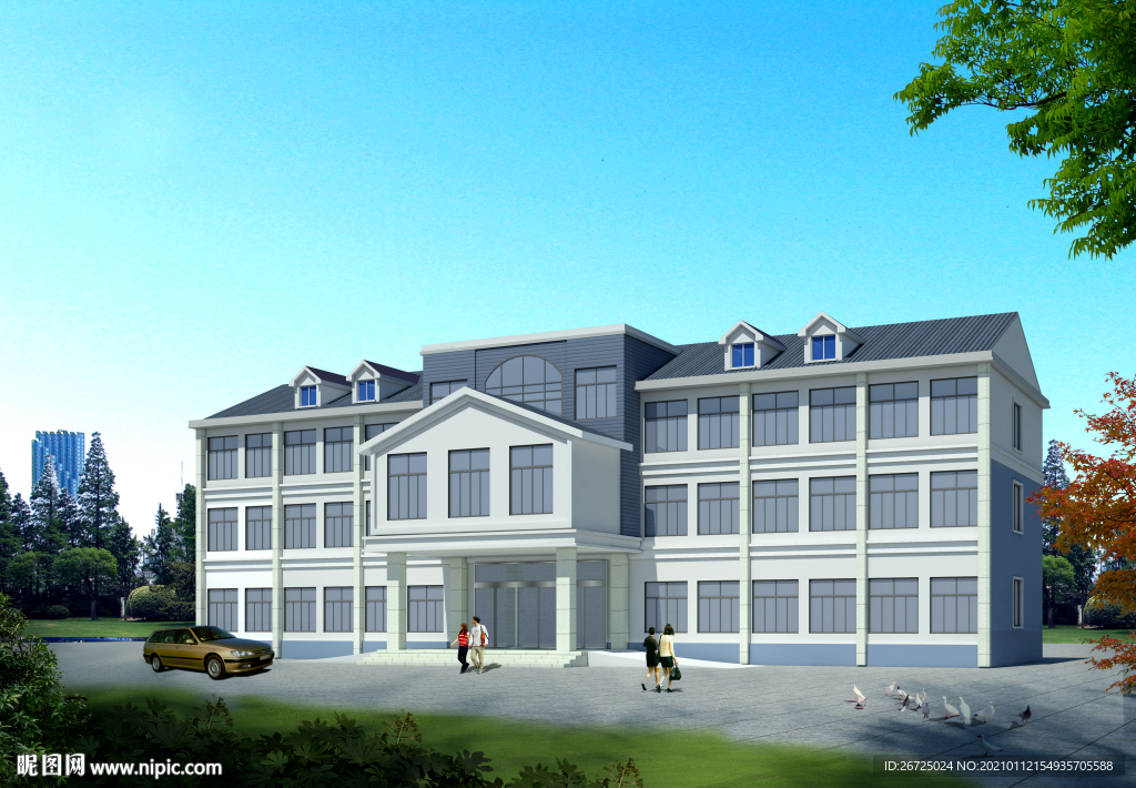 办公楼建筑外观设计案例效果图