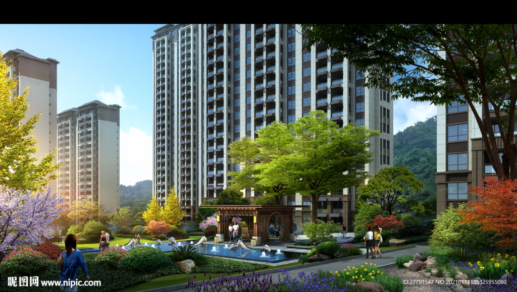 小区绿化景观设计效果图