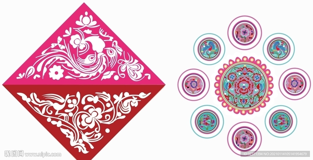 广西侗族纹样刺绣纹样psd