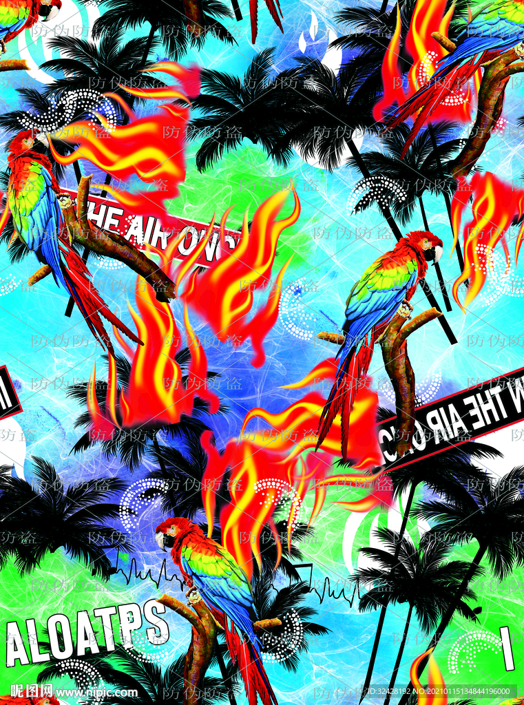 潮流男装印花 高清分层