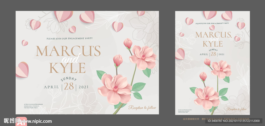 情人节 浪漫婚礼 心形花瓣矢量