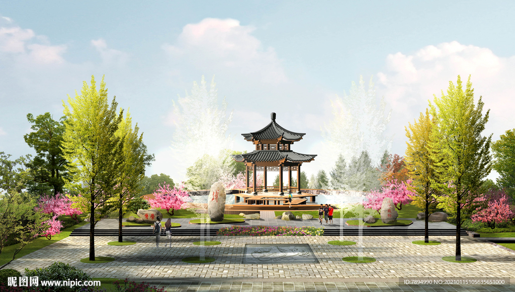 公园节点效果图