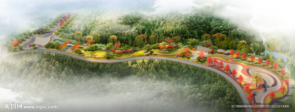 公园节点效果图