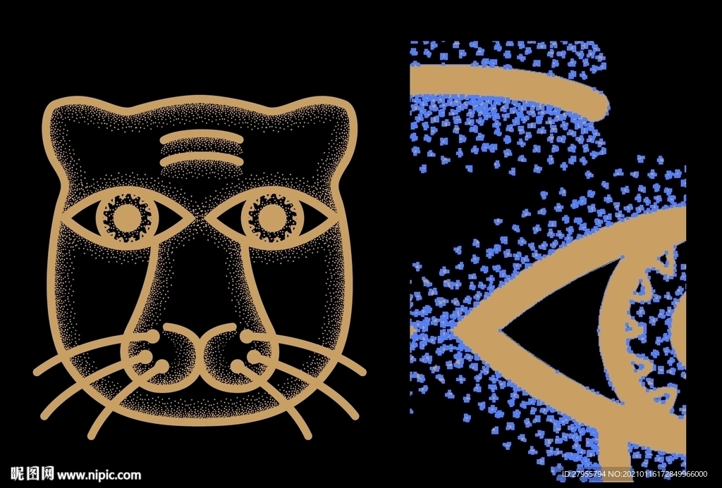 AI矢量十二生肖虎