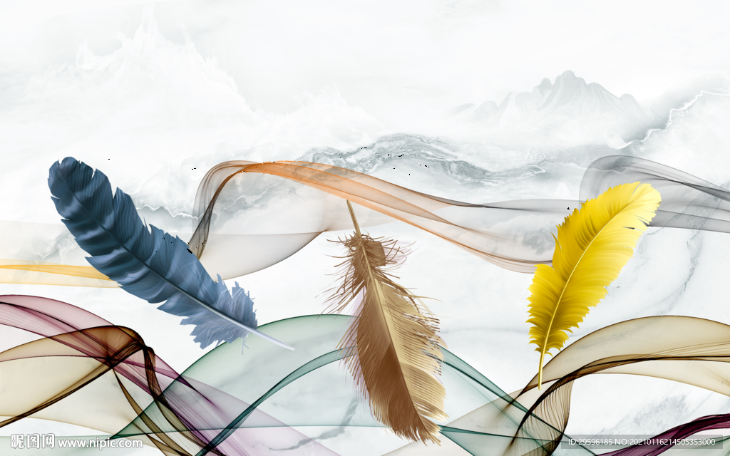 现代 新简约装饰画 tif分层