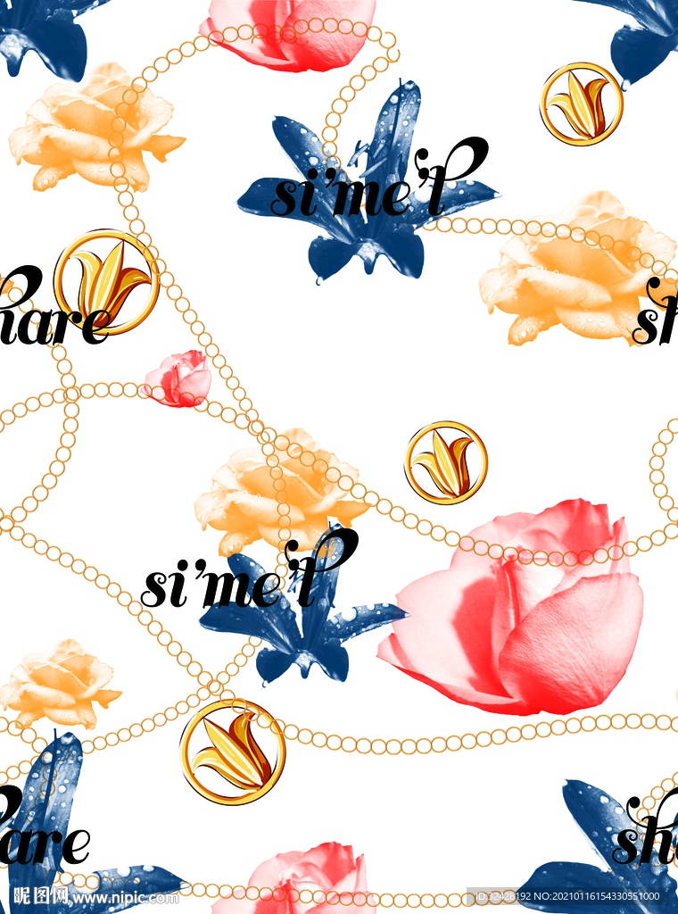 潮流印花 高清分层原图