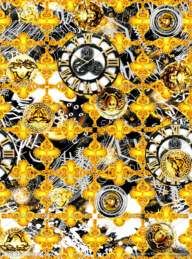 潮流印花 高清分层原图