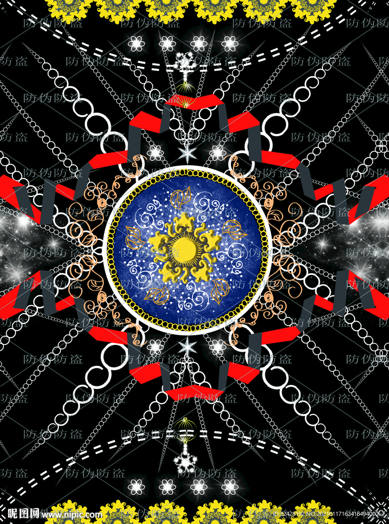 潮流印花 高清分层原图