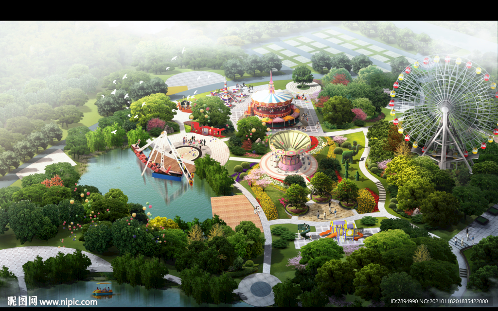 公园景观效果图