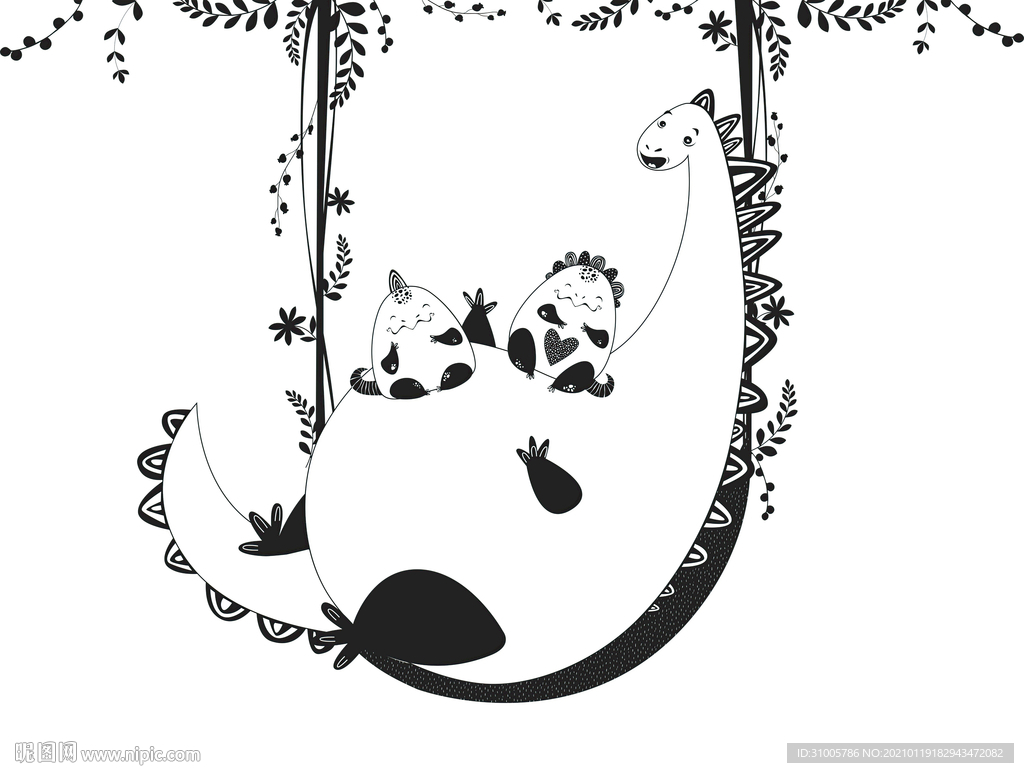 卡通恐龙背景墙