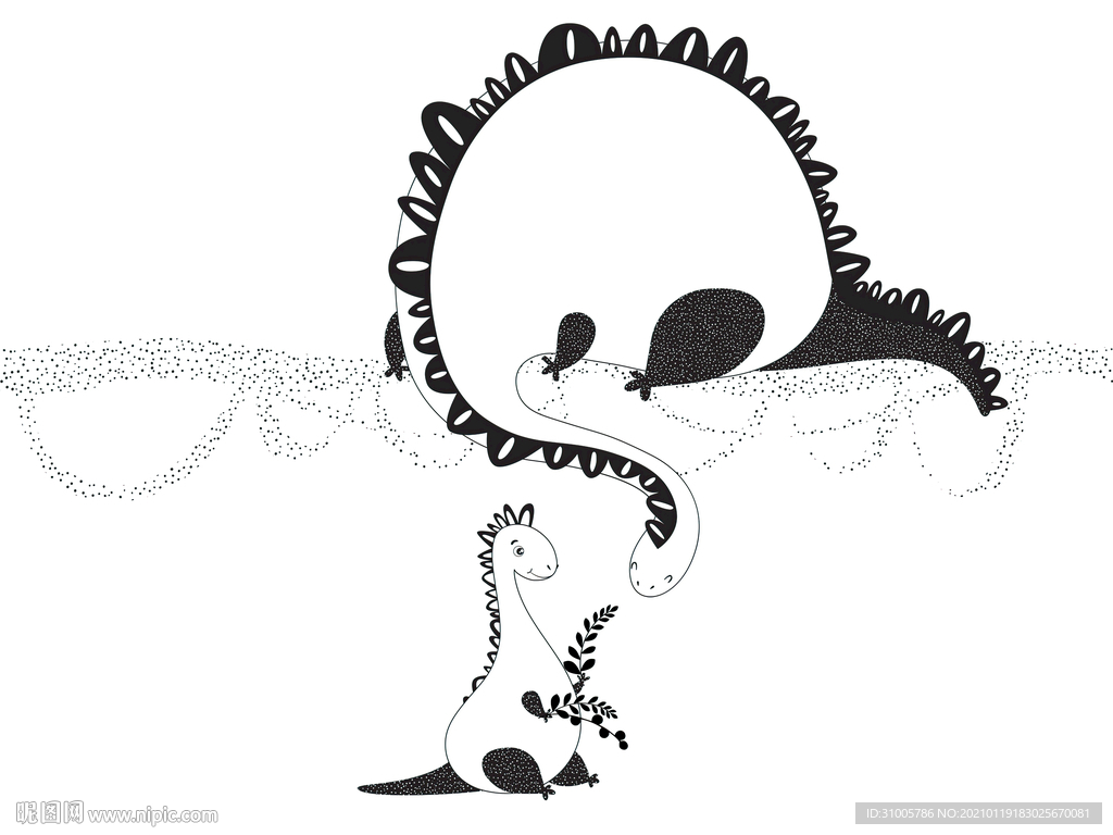 卡通恐龙背景墙