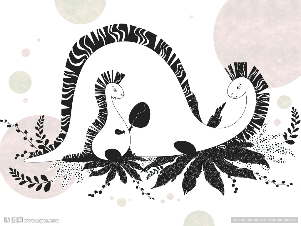 卡通恐龙背景墙