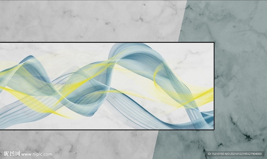 大理石金色线条电视背景墙