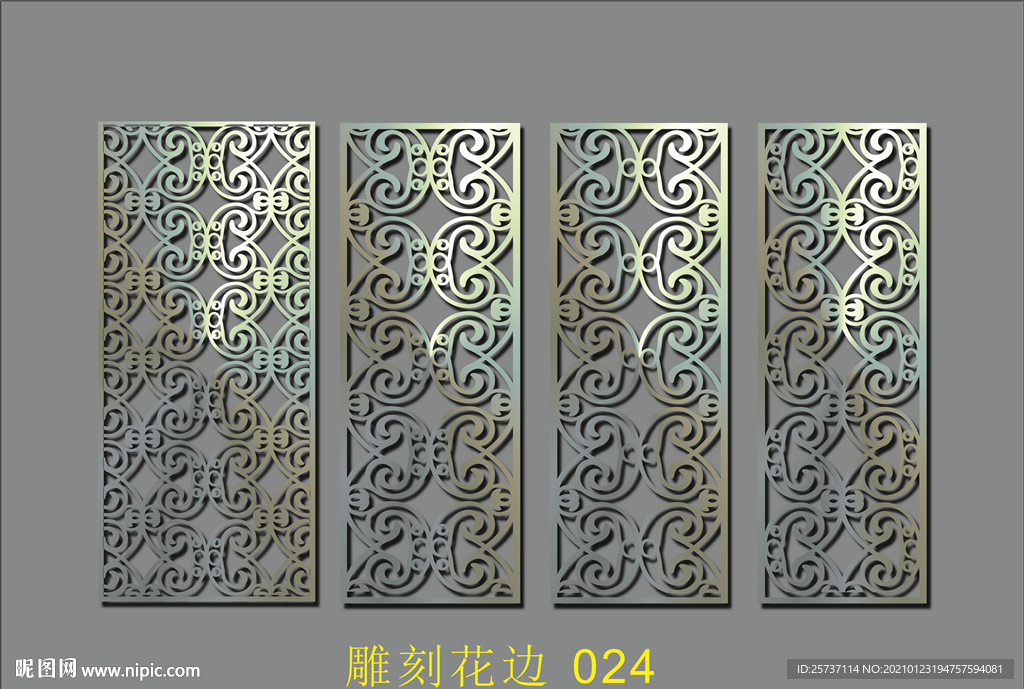 吊顶镂空 边框 雕刻 隔断