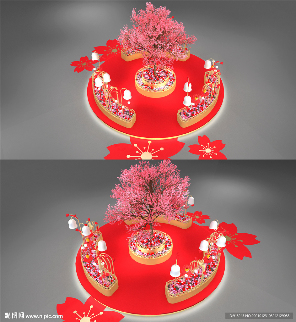 新年美陈效果图2020