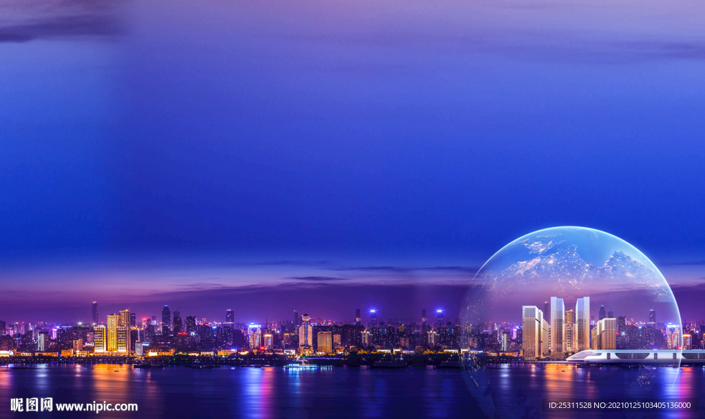 夜景城市  高清背景   大气