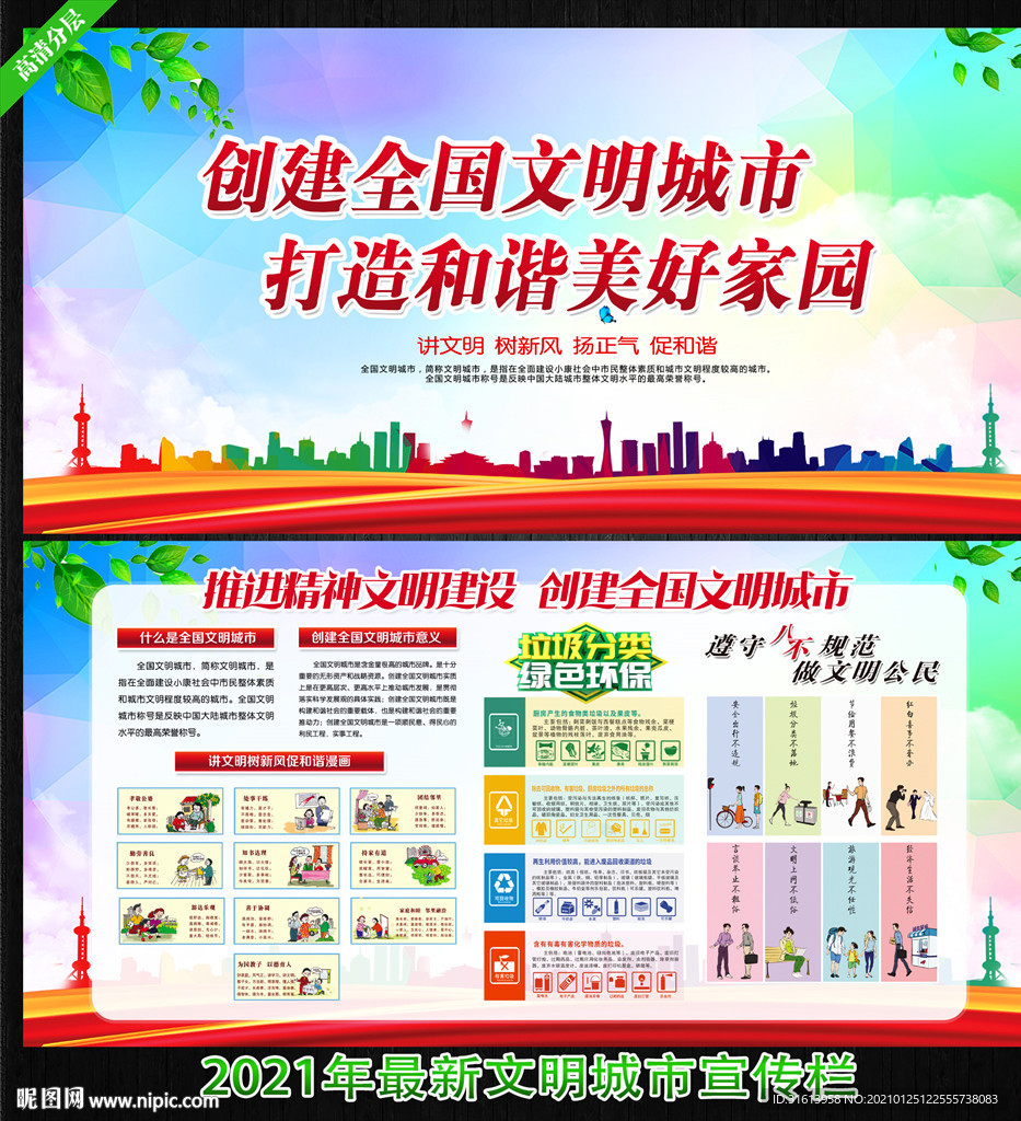 文明城市展板  创城