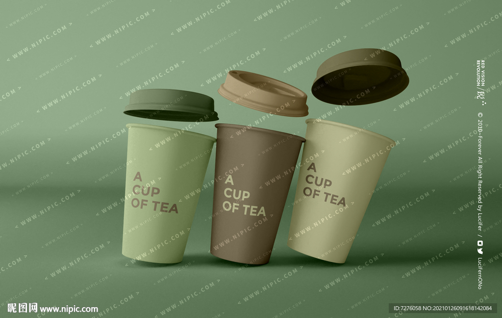 可换色纸杯效果图样机