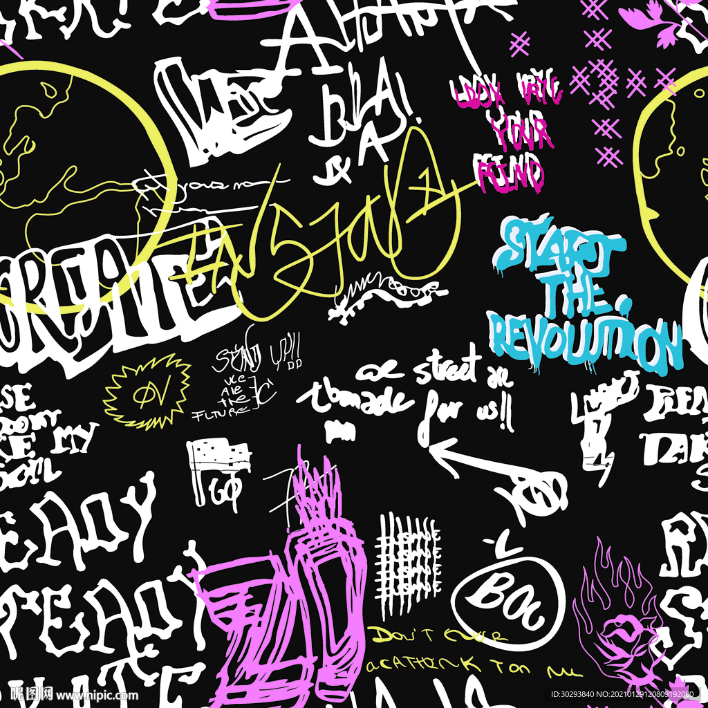 涂鸦 数码印花 女装印花