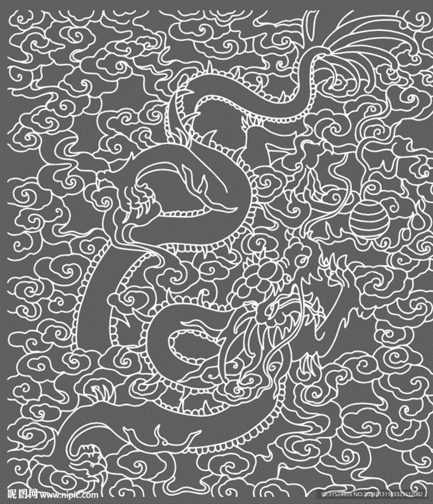 龙纹矢量图