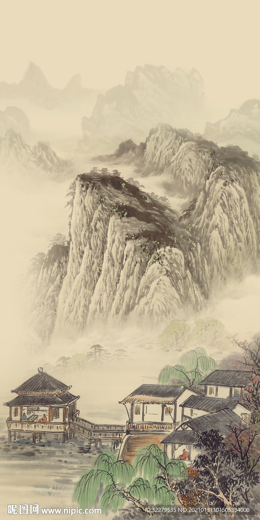 国画 人气新玄关画 文件分层画