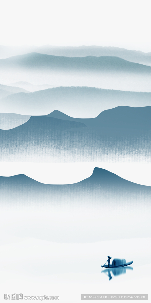 蓝色玄关新款画 TIF分层