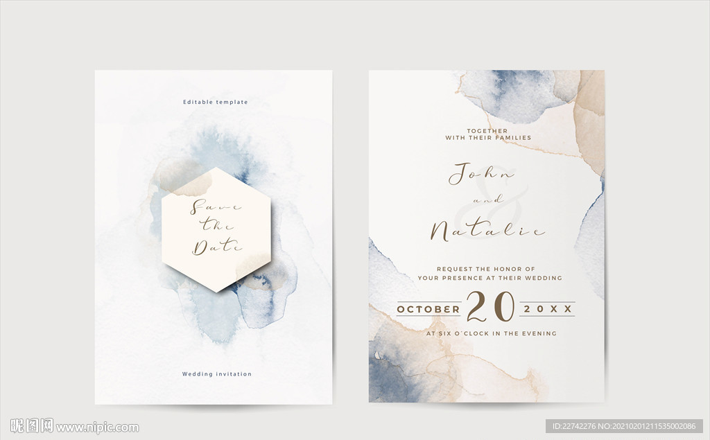 小清新轻奢高端邀请函