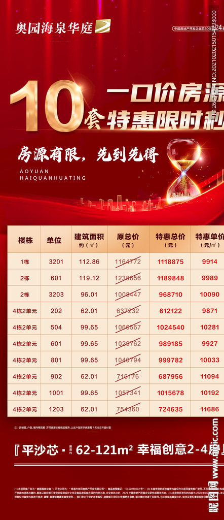 特价房热销微信海报