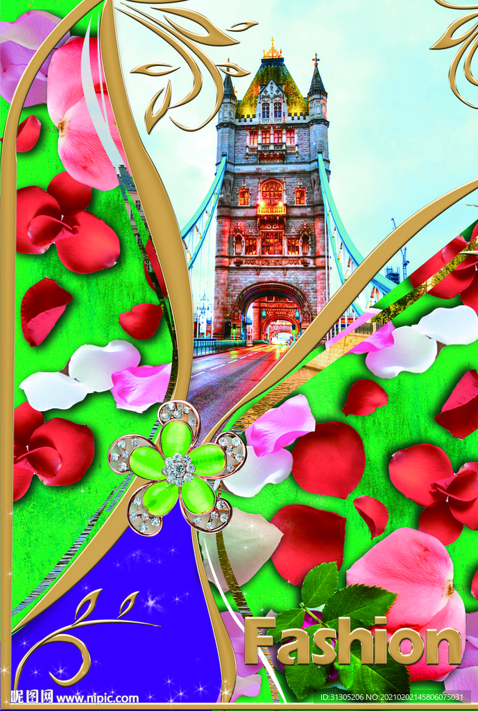 本子封面花草 风景